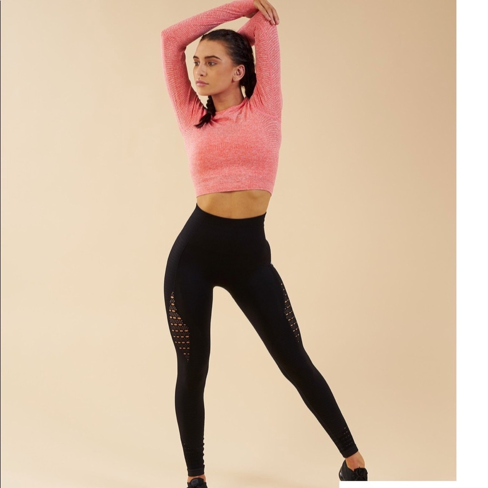 Gymshark Coral Crop Vital Seamless Top. NWOT.
